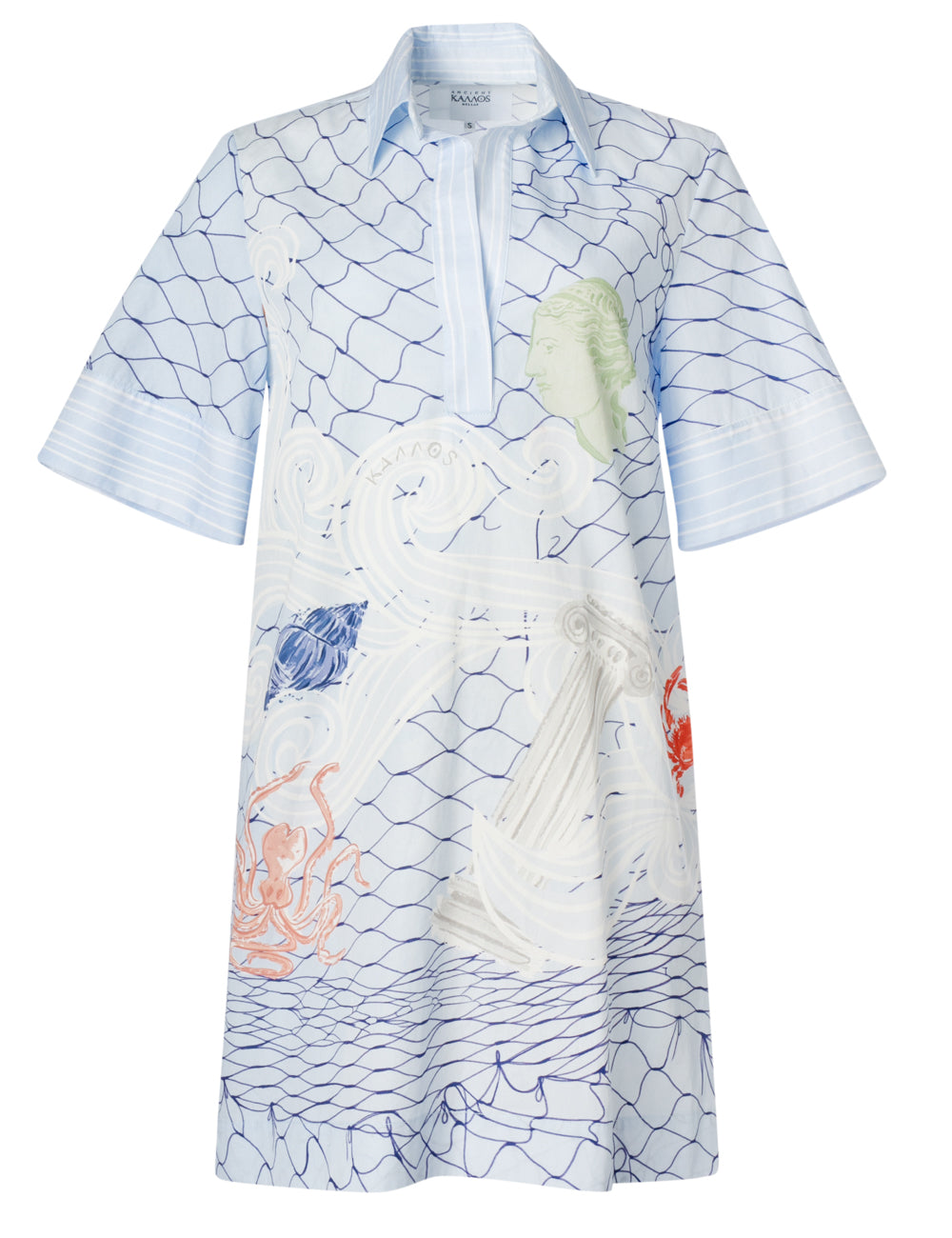 AEGEAN MYTH MINI SHIRT DRESS