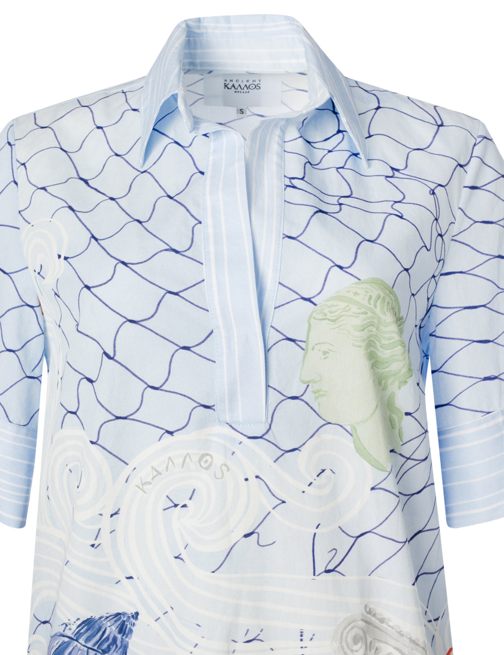 AEGEAN MYTH MINI SHIRT DRESS