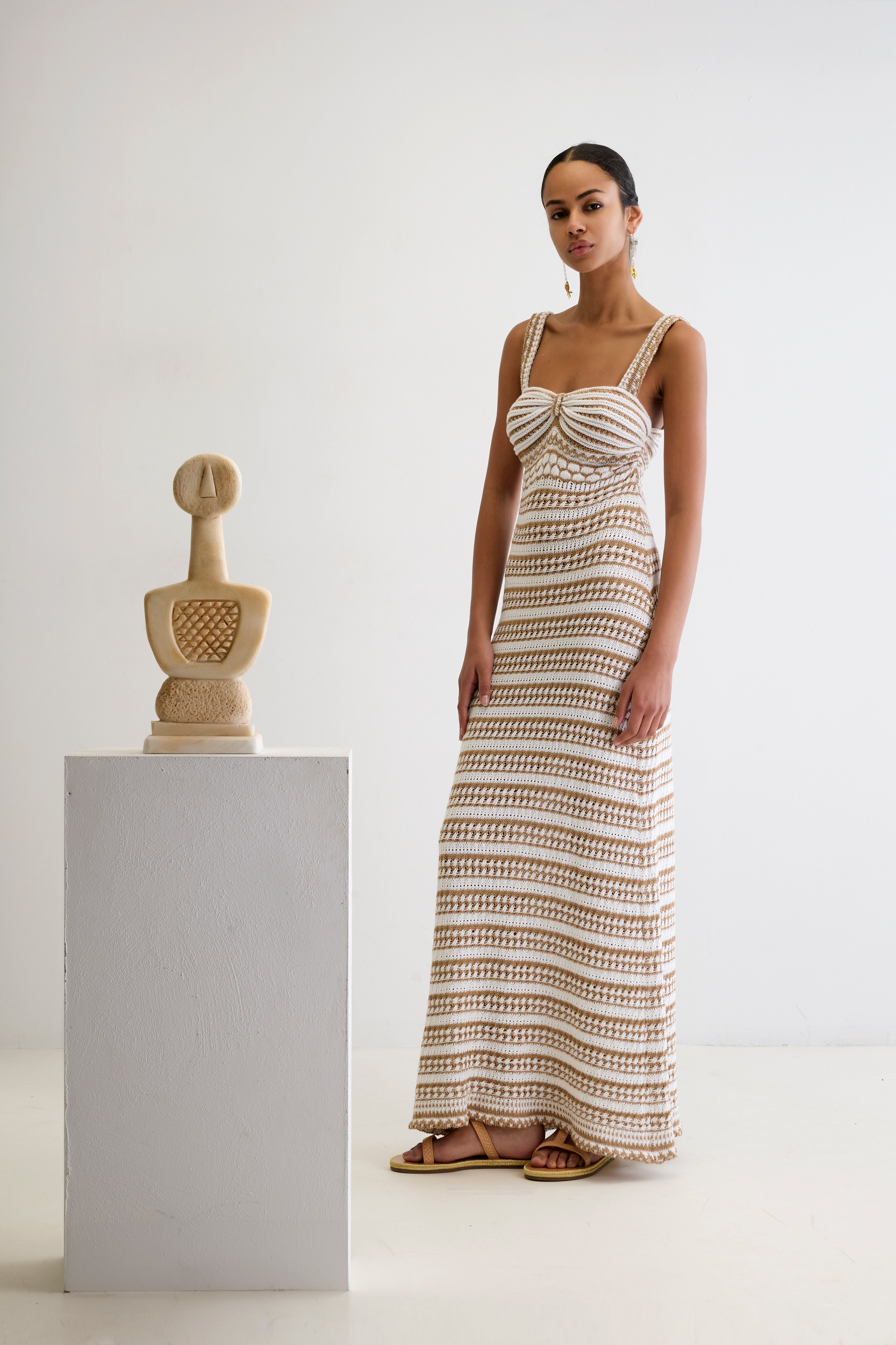 MARIS CROCHET LONG DRESS