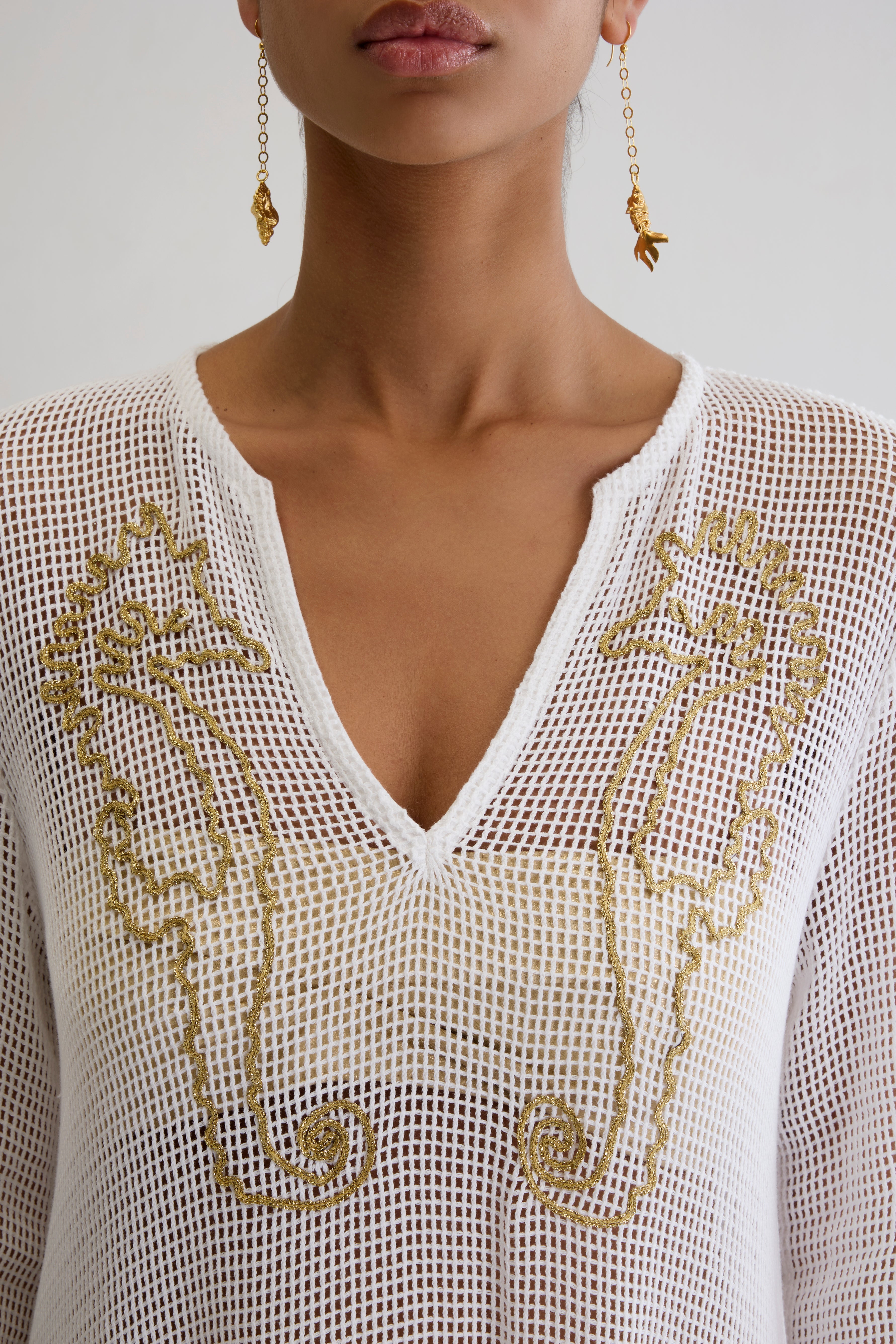 HIPPOCAMPUS NET LONG KAFTAN