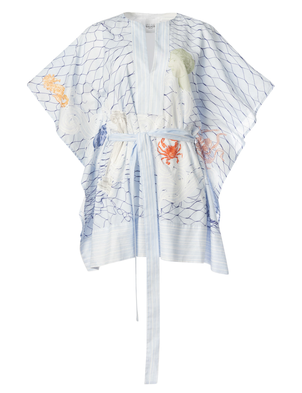 AEGEAN MYTH BELTED MINI KAFTAN