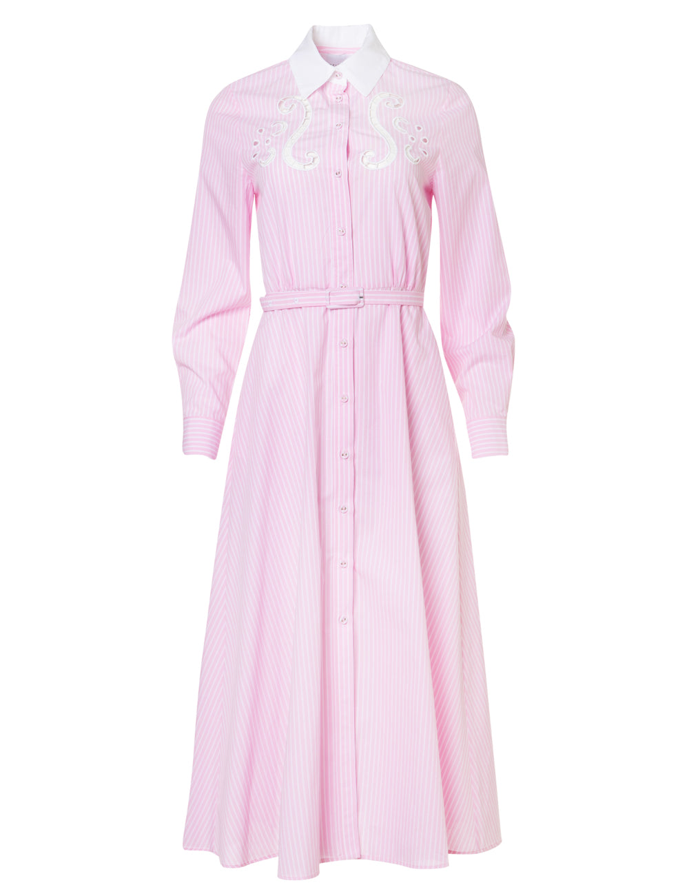 EFTERPI CUT EMBROIDERED LONG SHIRT DRESS