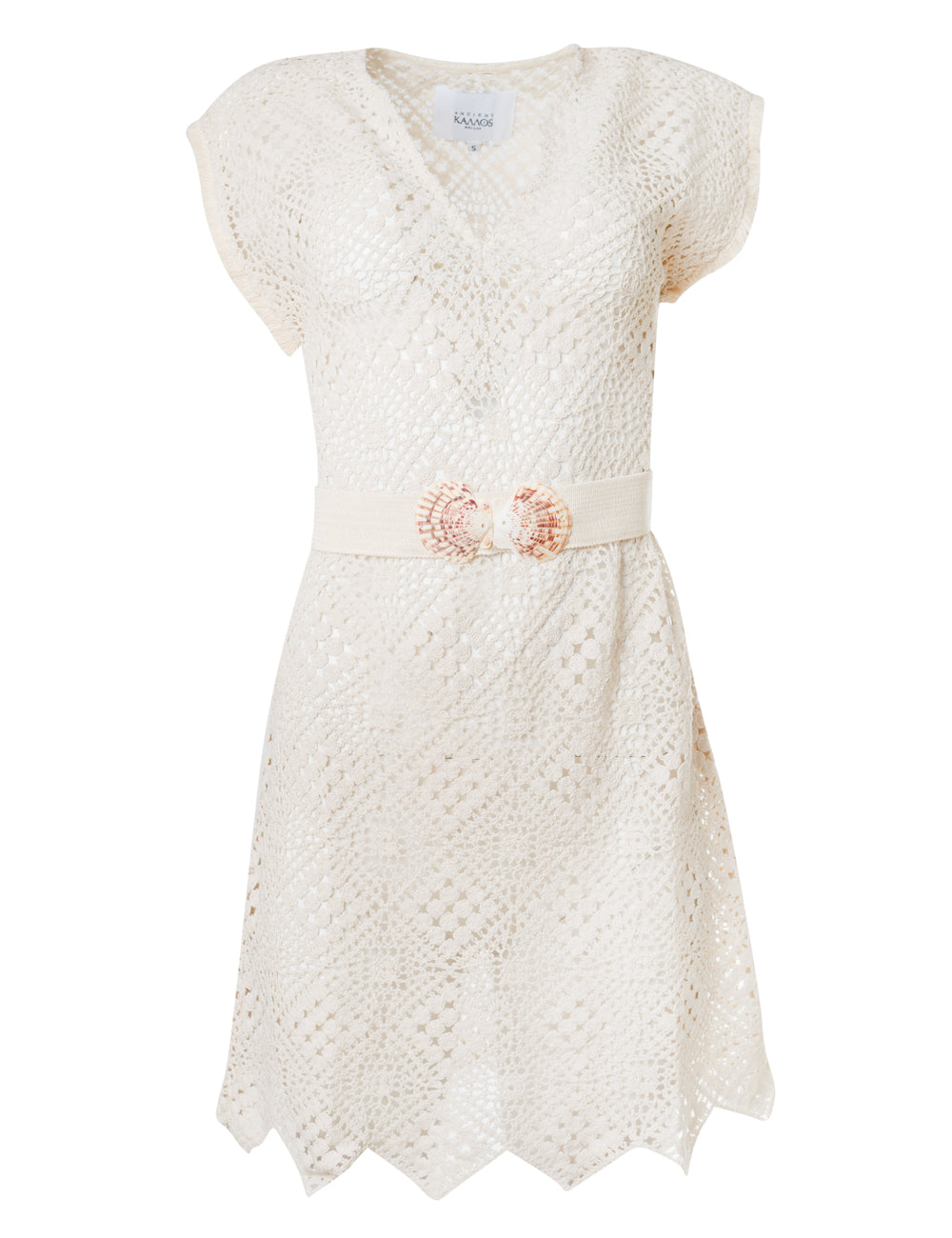 SHELL CROCHET MINI DRESS