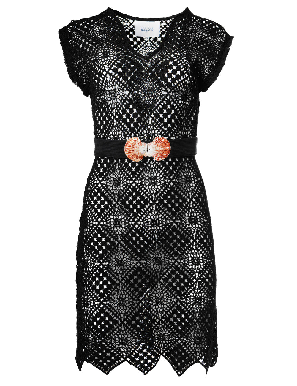 SHELL CROCHET MINI DRESS