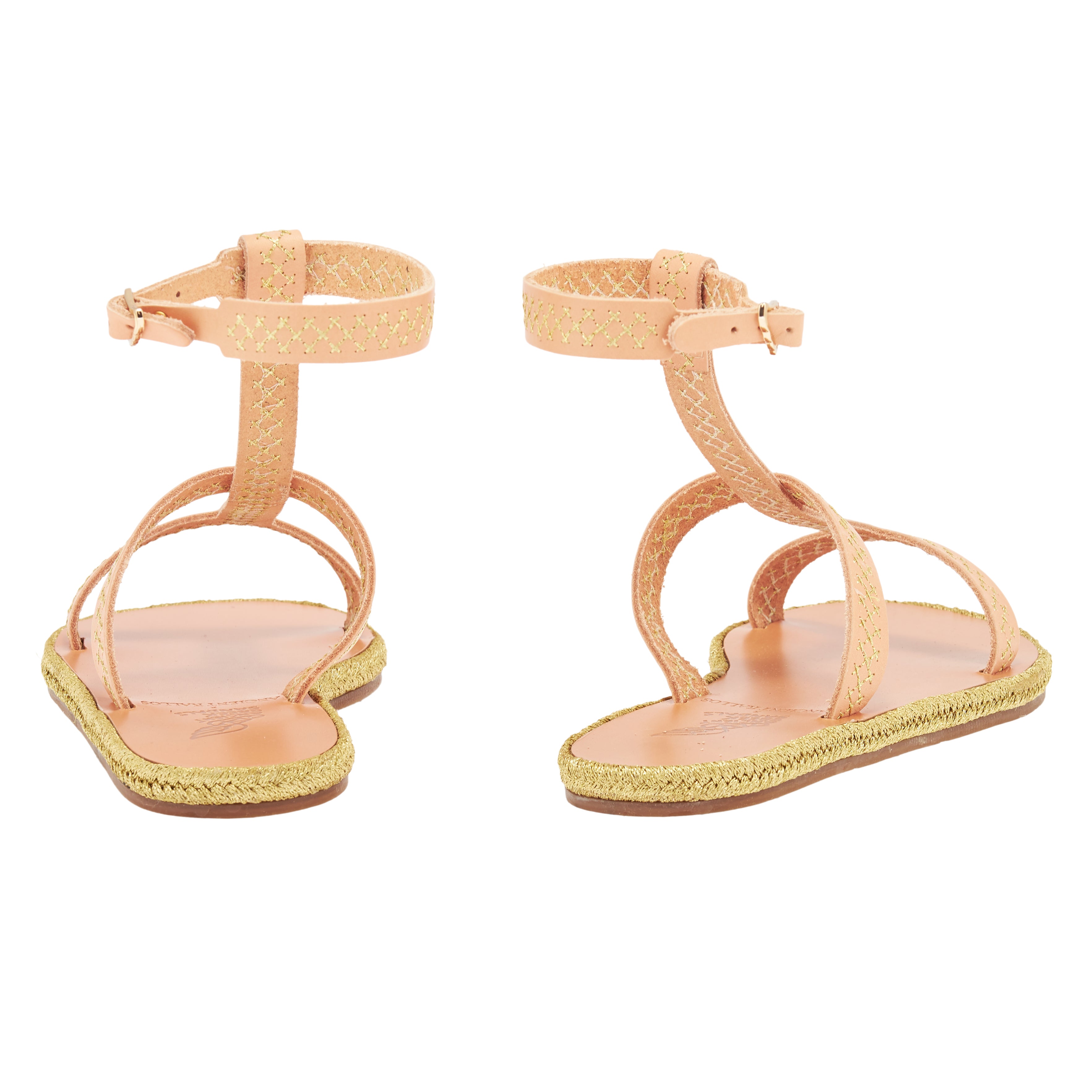 PENELOPE CROSS STITCH LEATHER ESPADRILLE SANDALS
