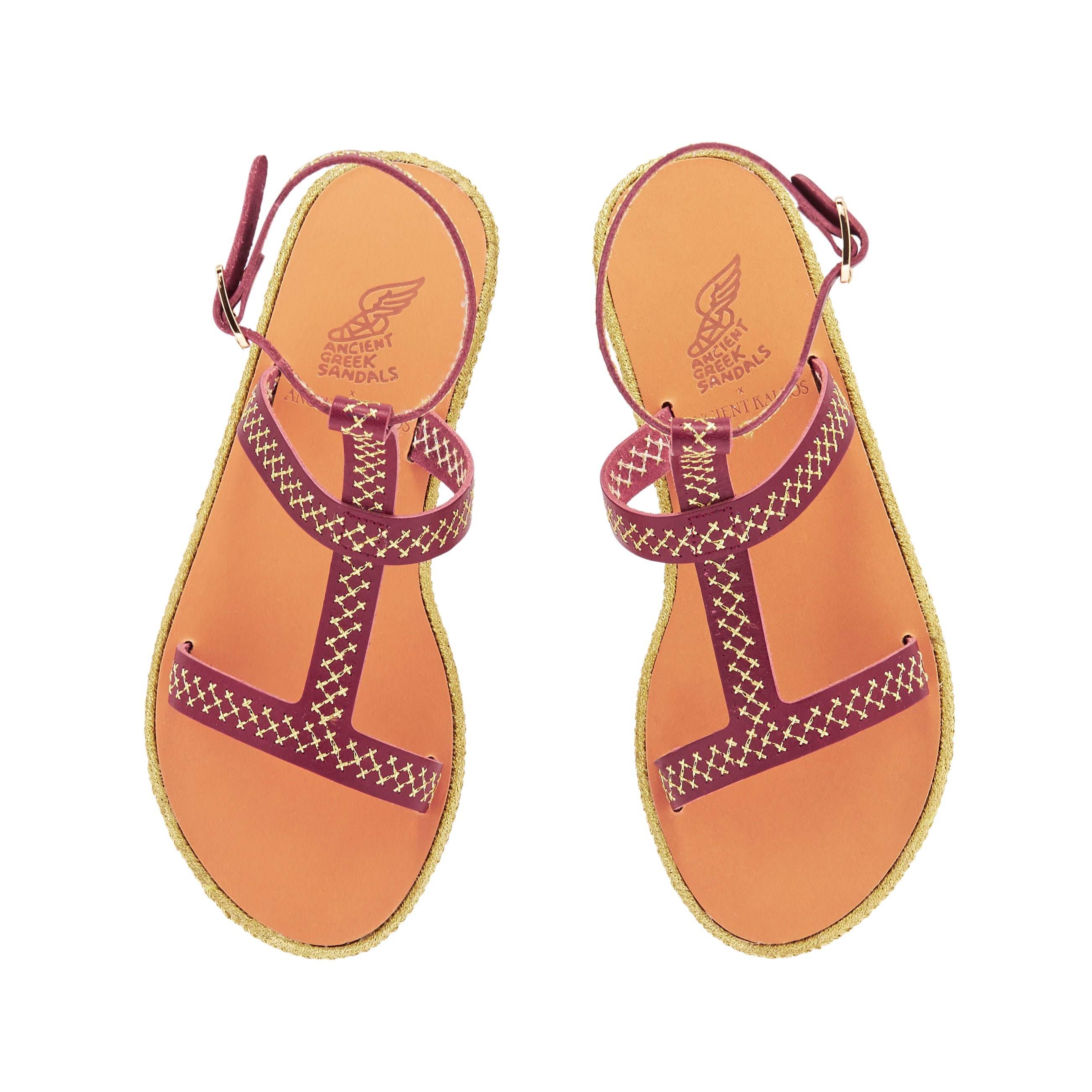 PENELOPE CROSS STITCH LEATHER ESPADRILLE SANDALS