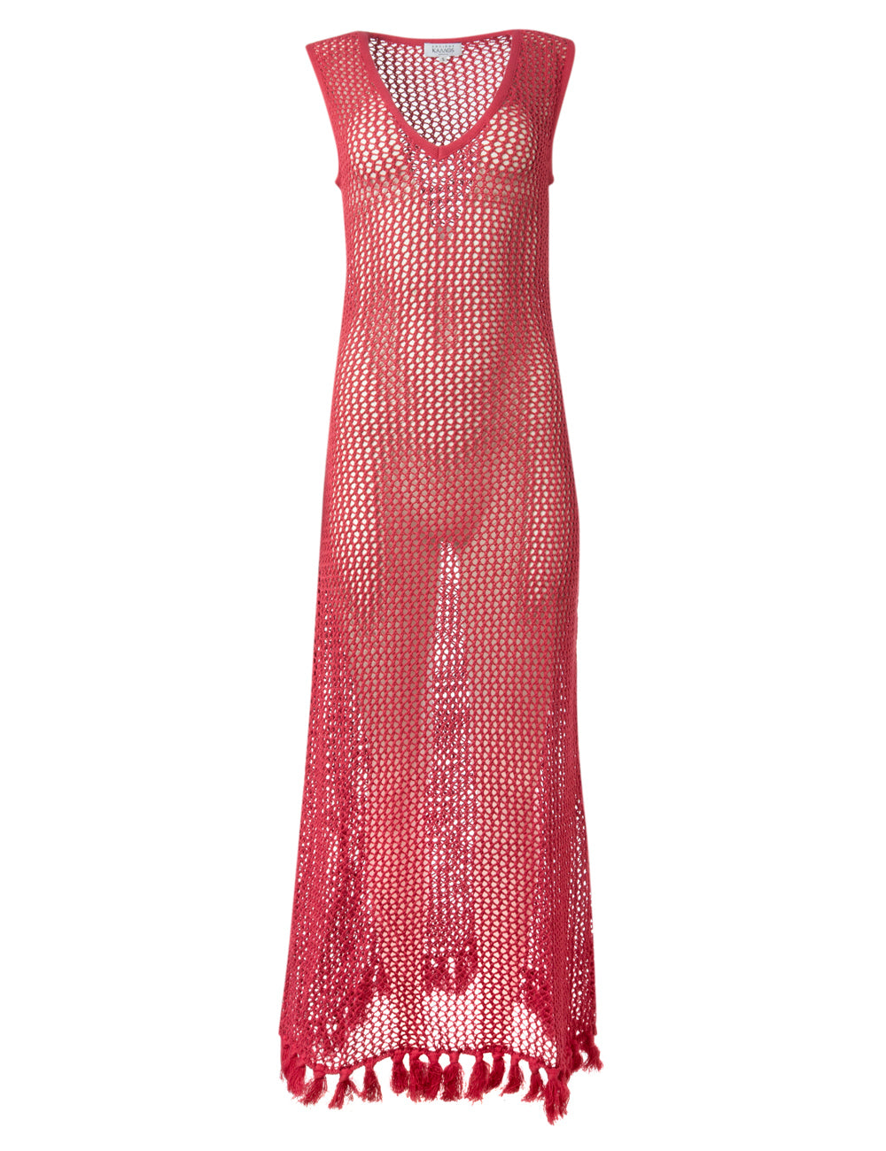 IVI CROCHET LONG DRESS WITH HANDMADE TASSELS