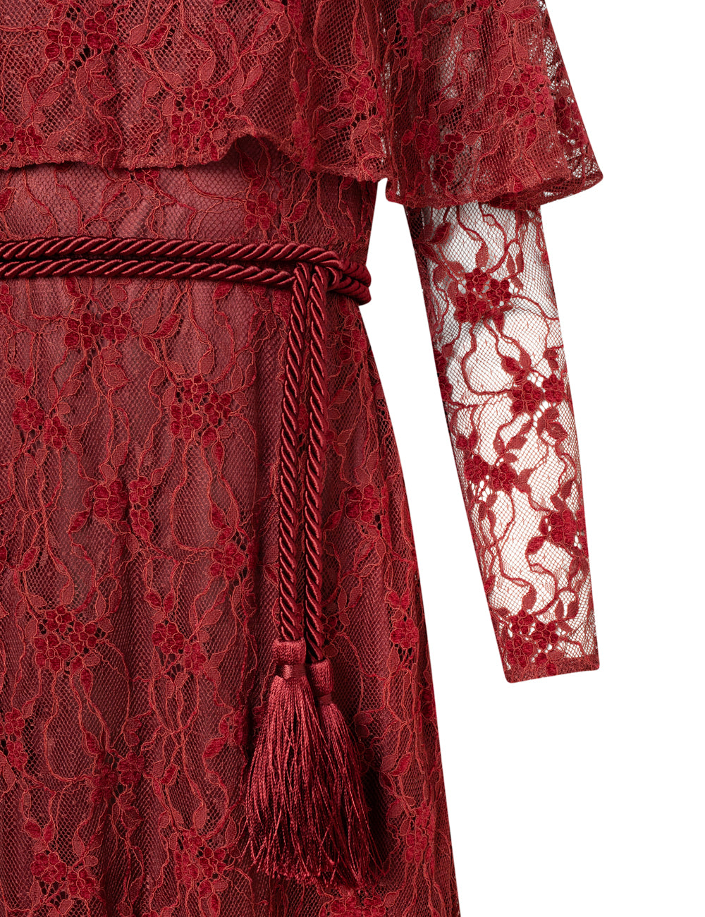 LETO LACE CAPE DRESS