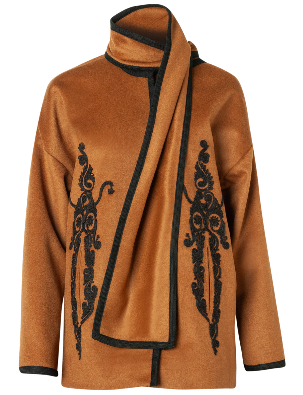PHOEBE CORD EMBROIDERED SCARF JACKET