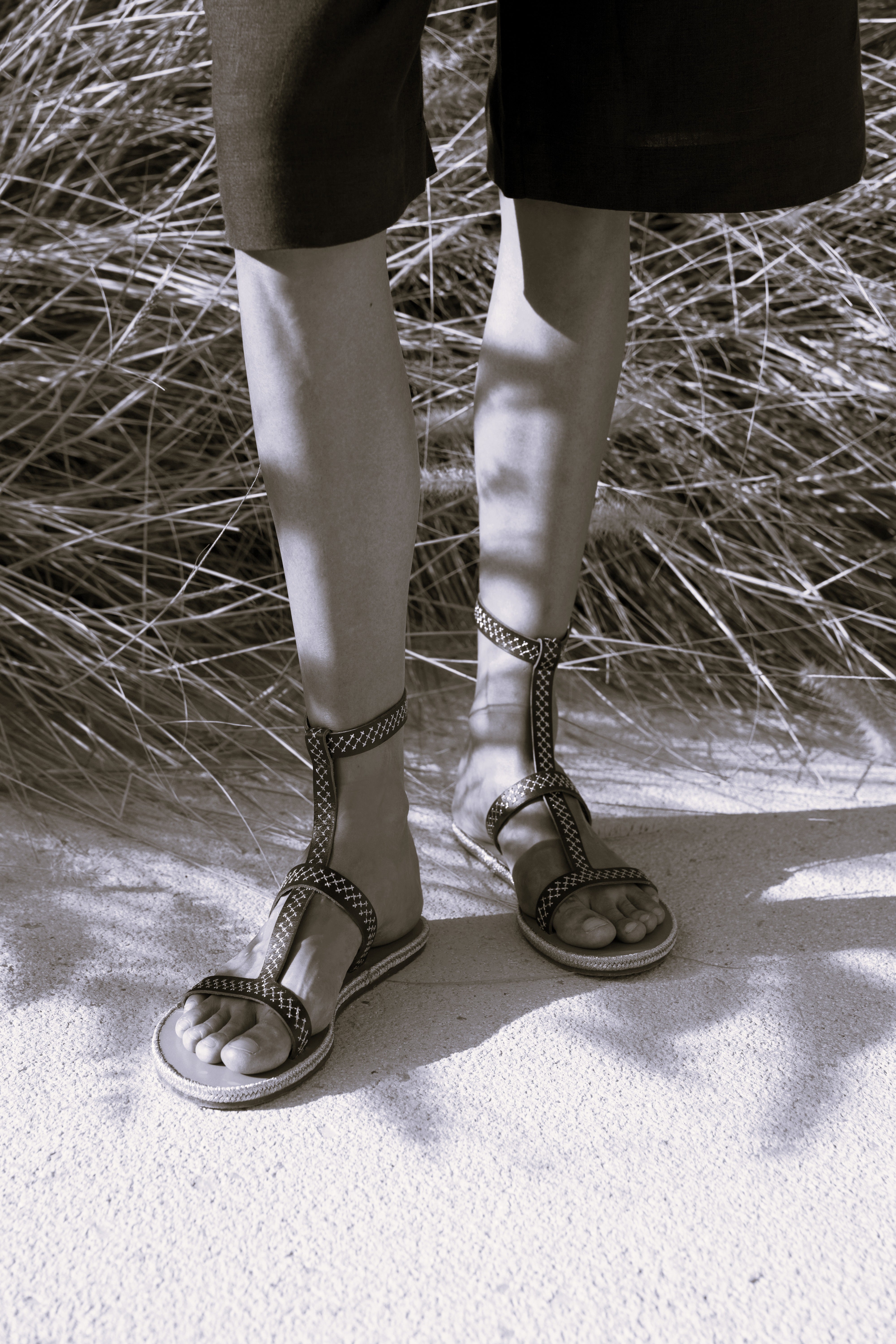 PENELOPE CROSS STITCH LEATHER ESPADRILLE SANDALS