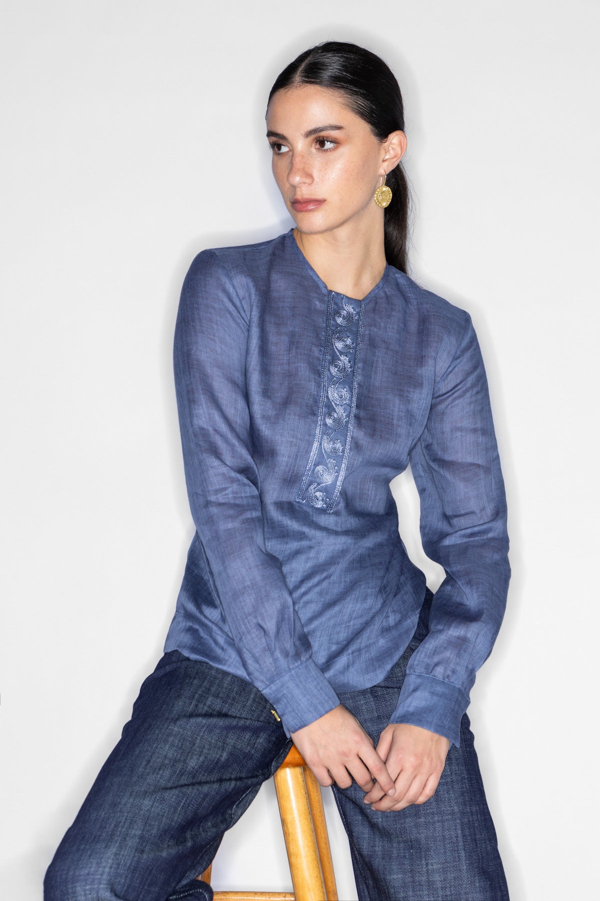 HORAE CORD EMBROIDERED BLOUSE