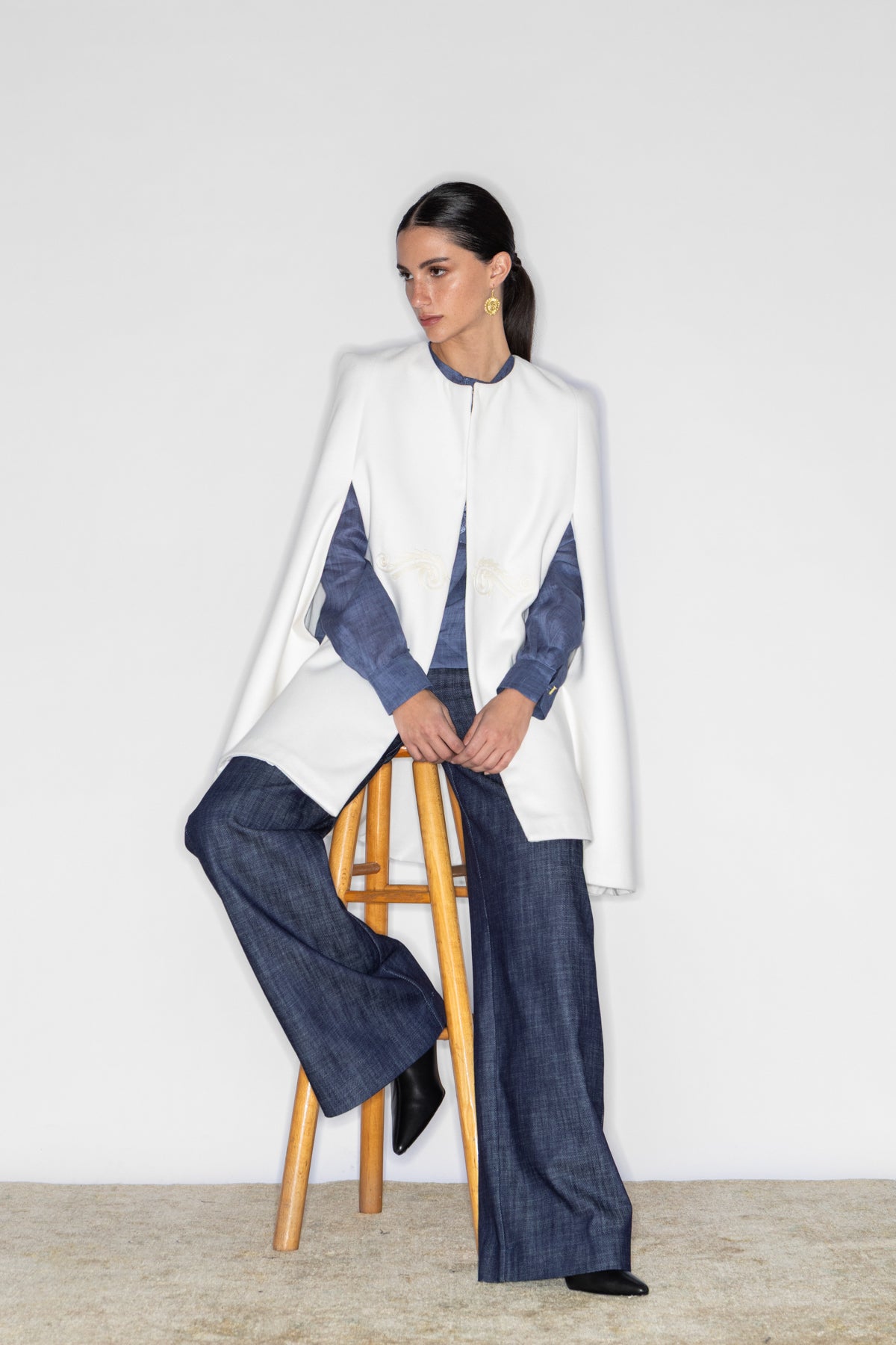PINDOS CORD EMBROIDERED CAPE