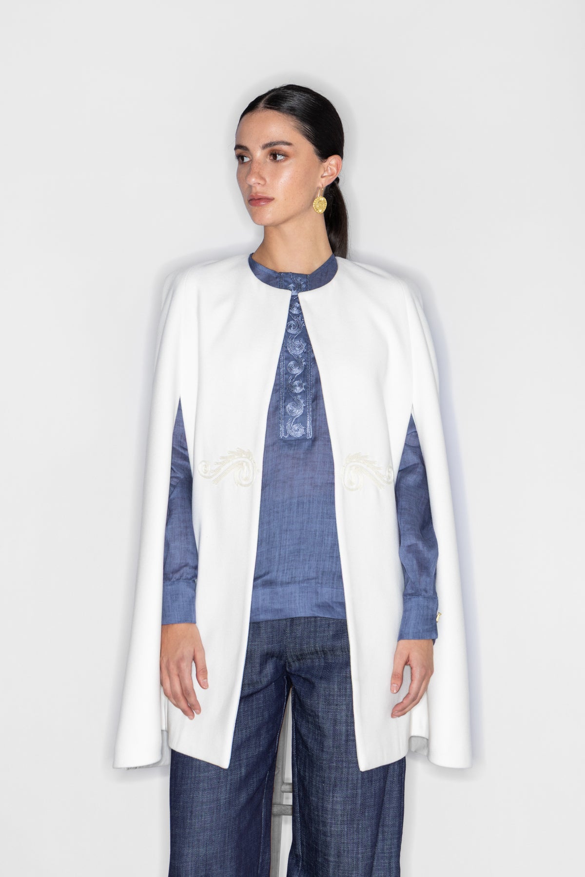 PINDOS CORD EMBROIDERED CAPE