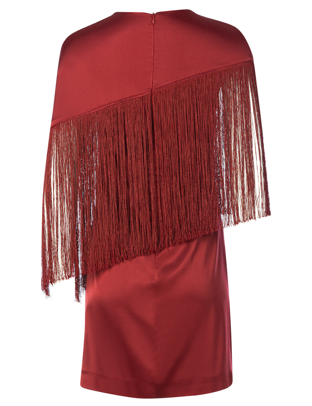 CAPE FRINGED MINI DRESS
