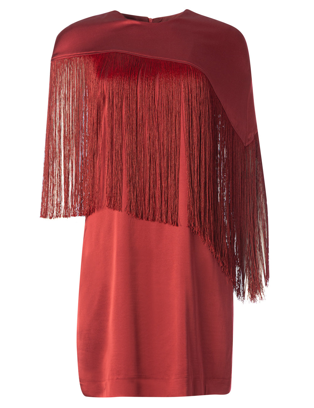 CAPE FRINGED MINI DRESS