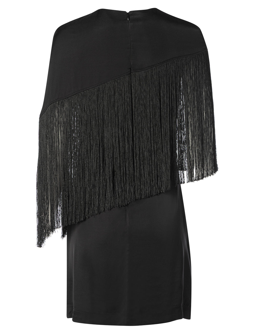 CAPE FRINGED MINI DRESS