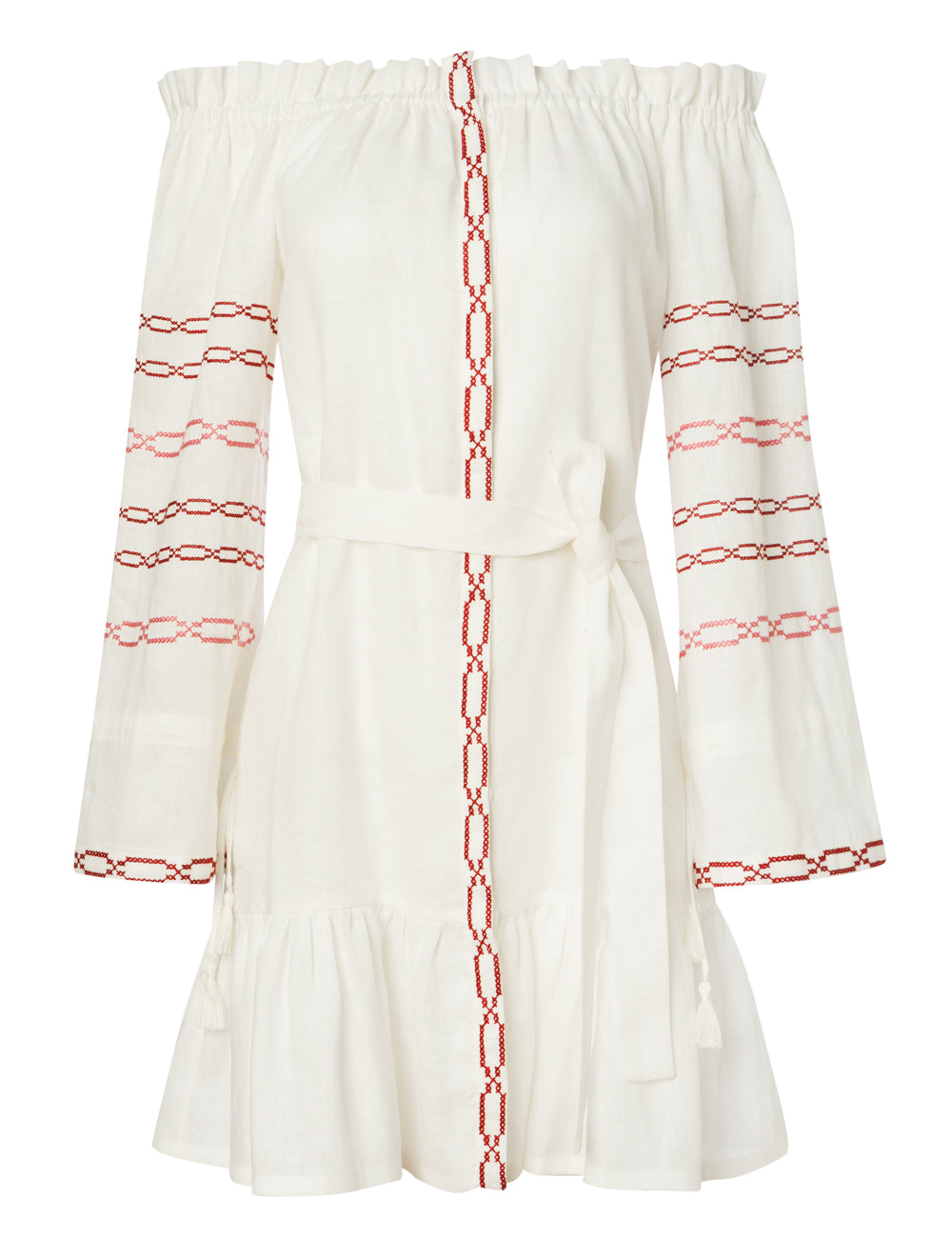 CROSS YOUR MIND WOVEN MINI DRESS