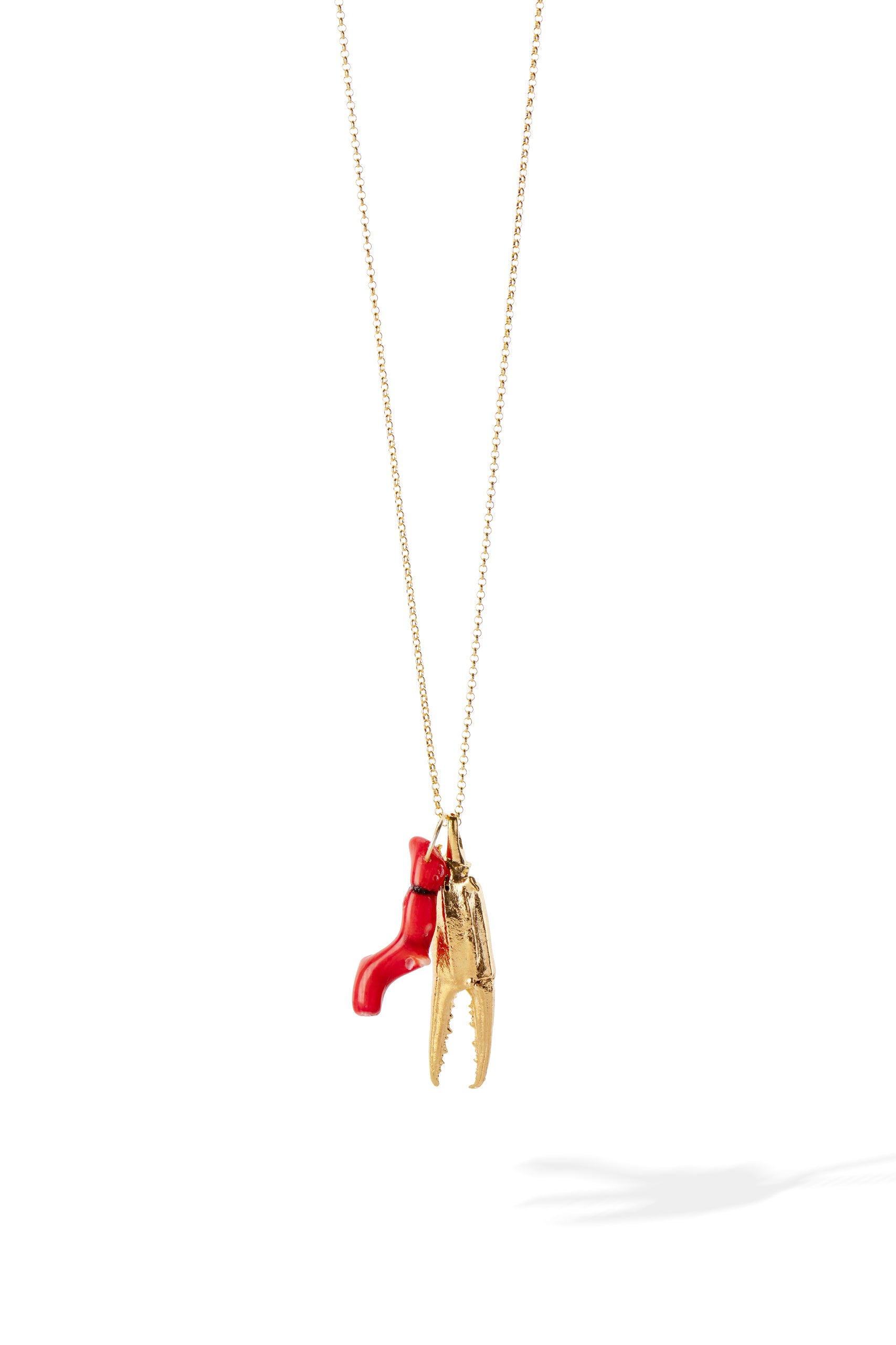 CRAB - CORAL NECKLACE