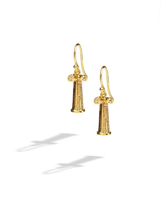 Greek column earrings, Ancient Kallos
