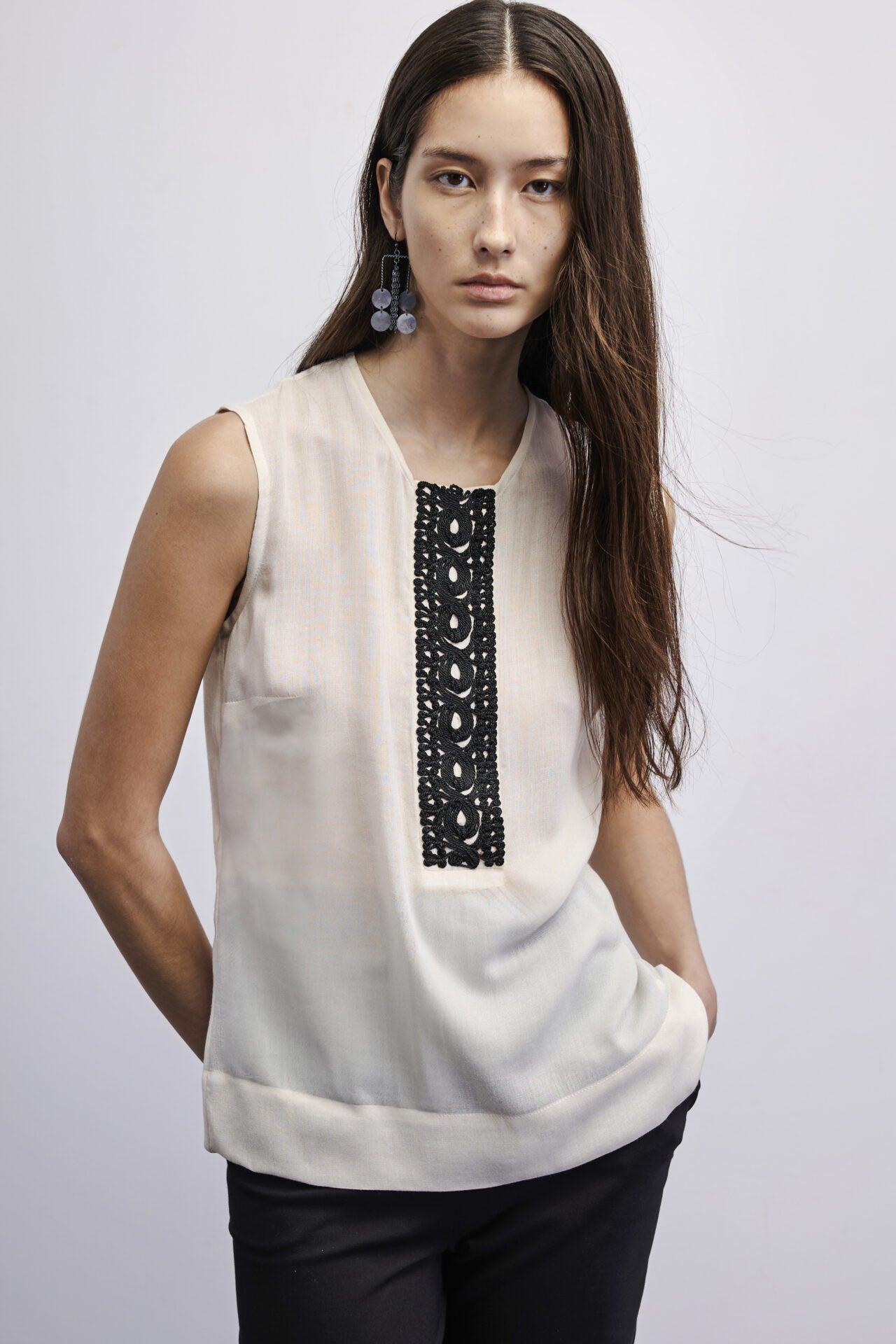 AMALIA WOOL TOP CREME