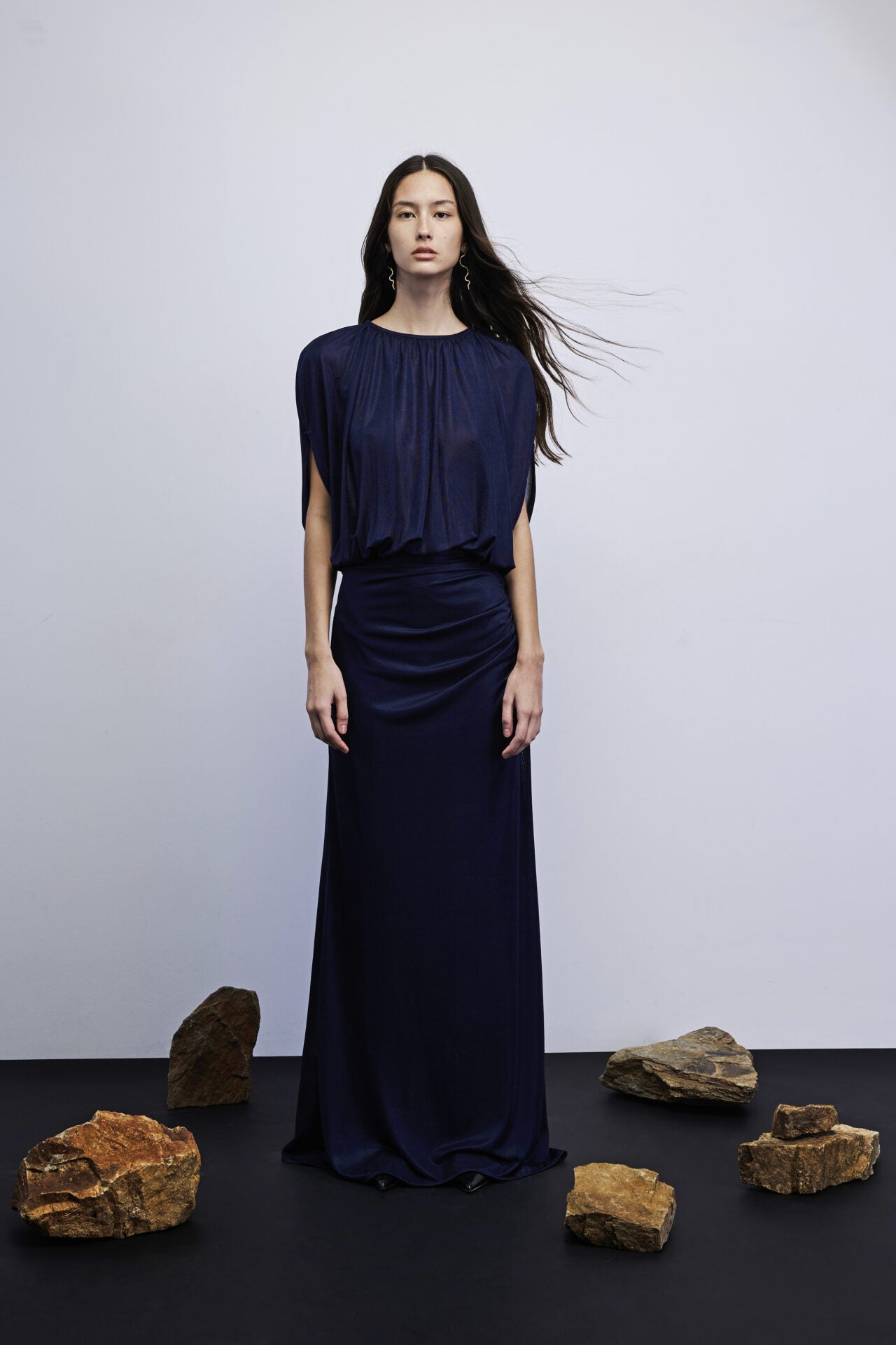 KLEIO DRAPED LONG DRESS