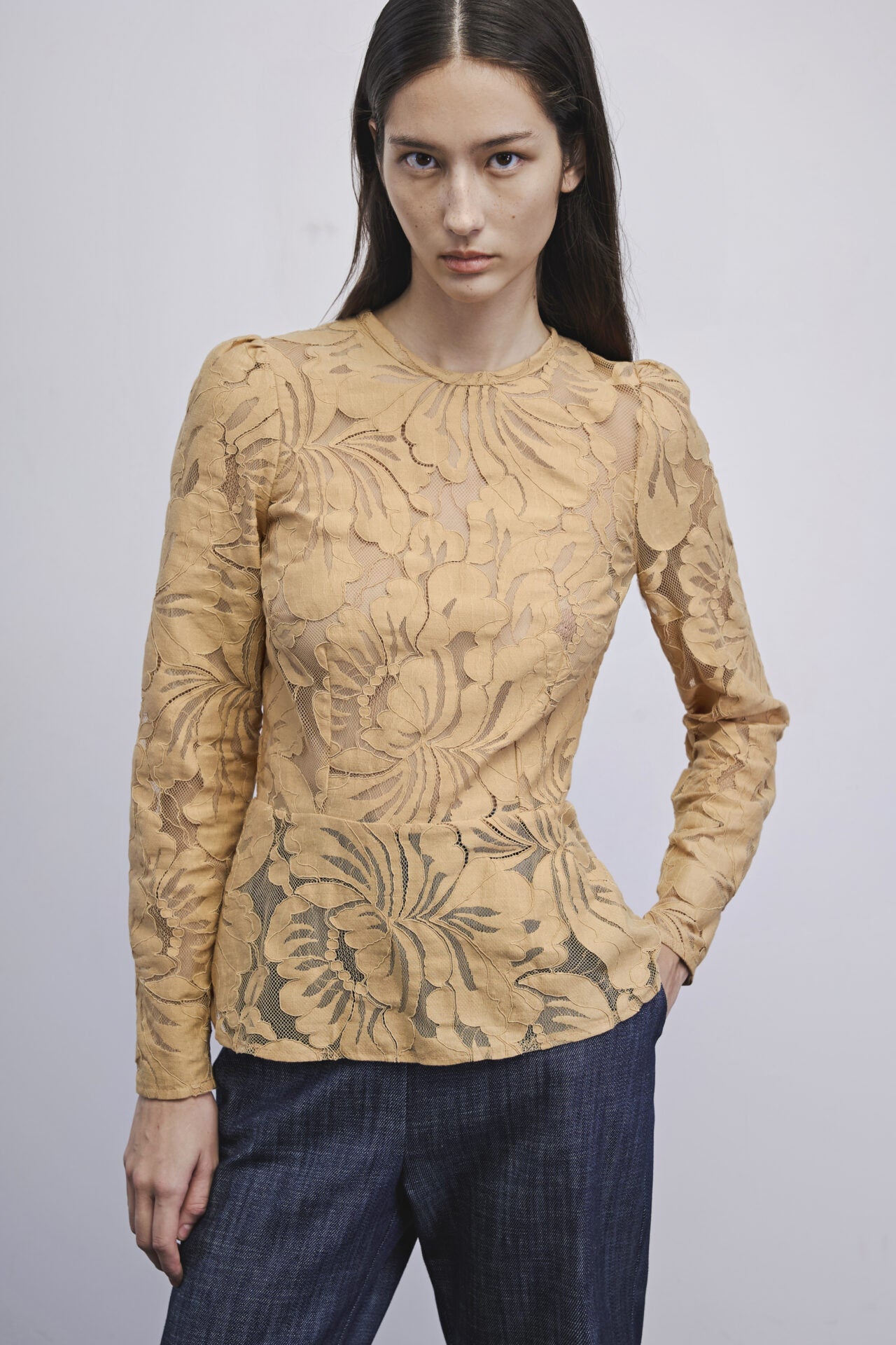 ARELIA LACE BLOUSE BRANDY