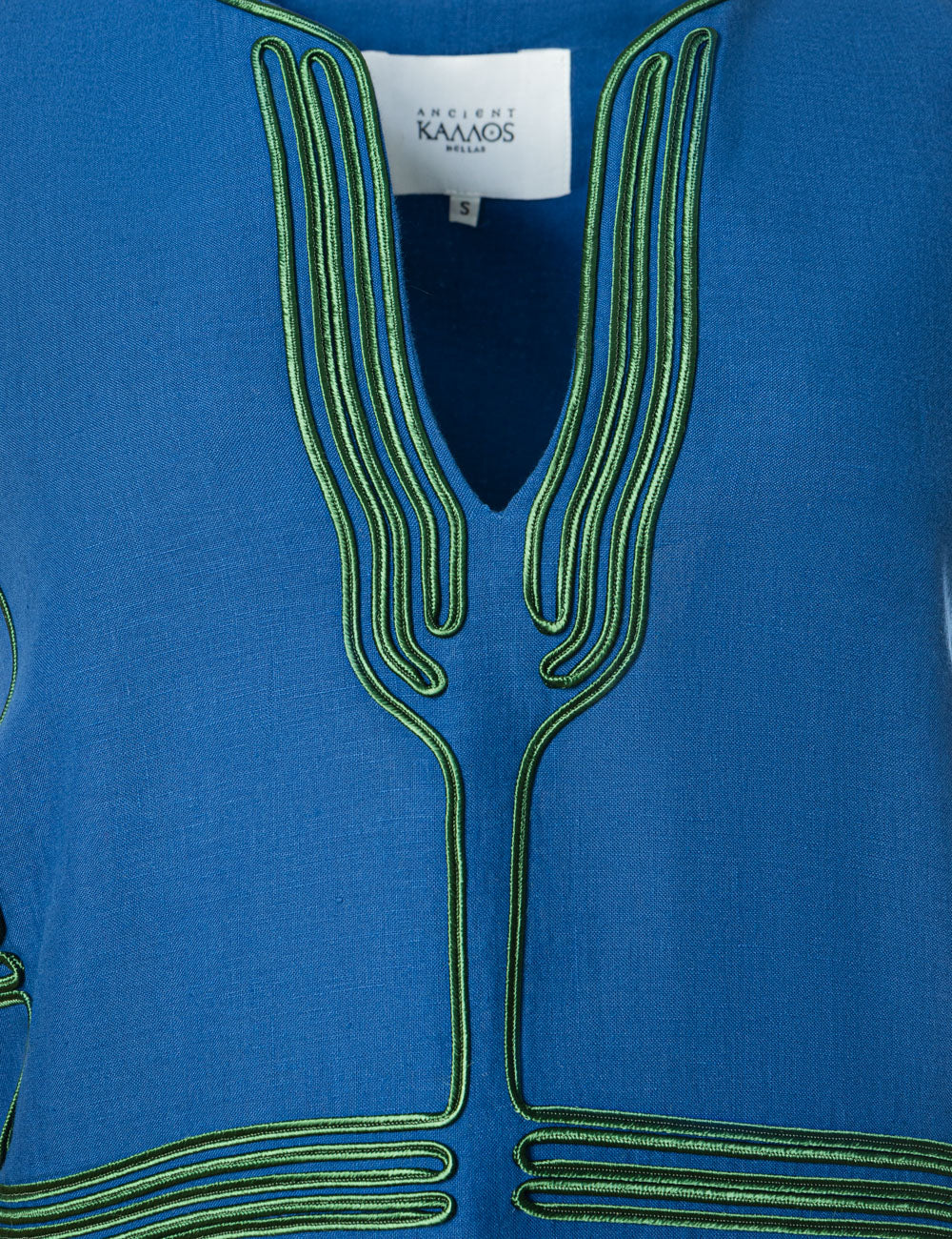 ATHENA CORD EMBROIDERED MINI KAFTAN