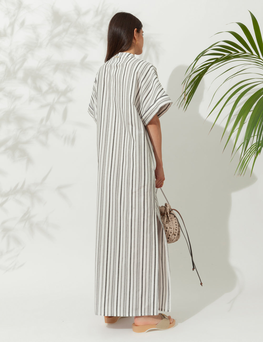 FAROS STRIPED LONG KAFTAN