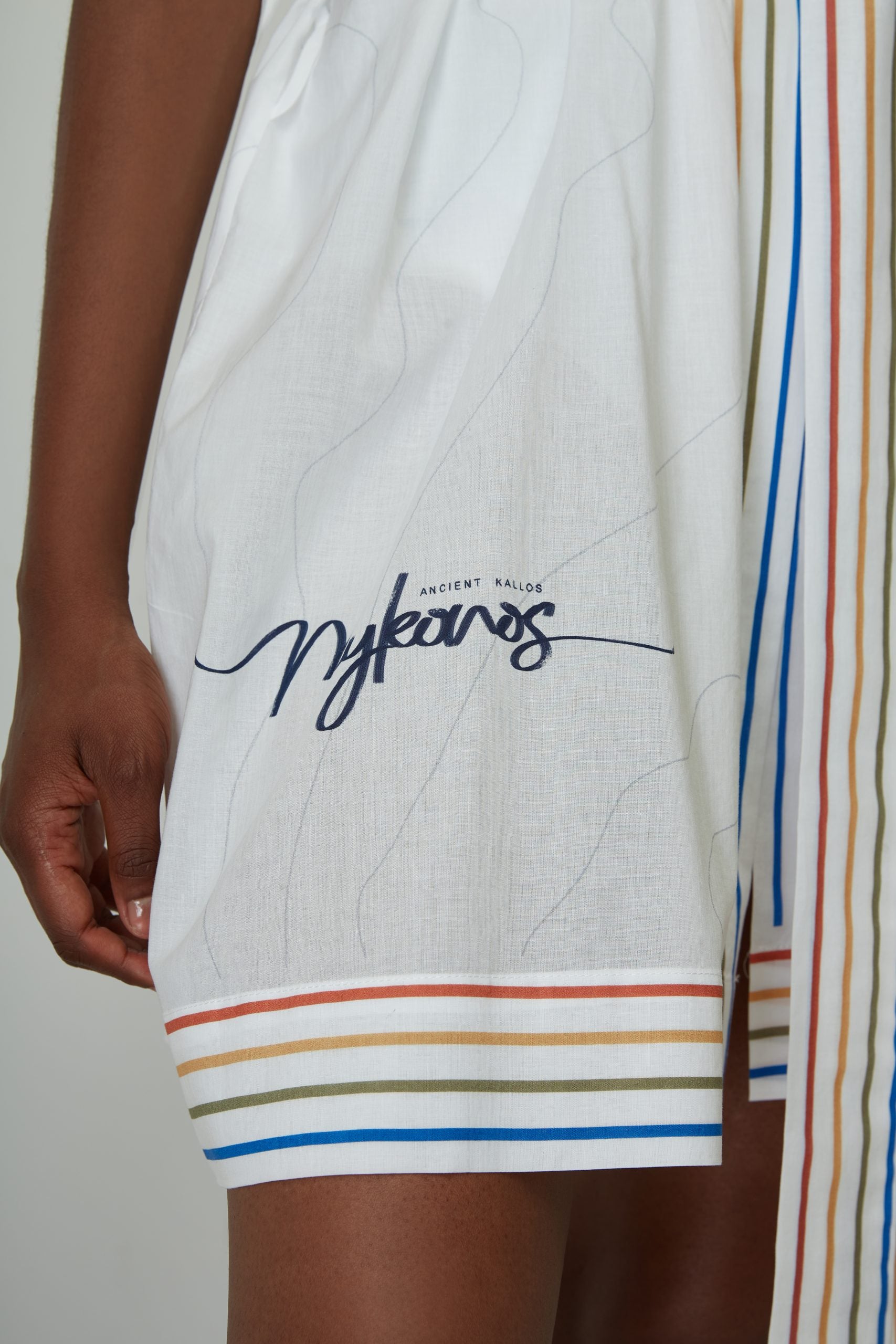 MYKONOS PRINTED MINI KIMONO COTTON VOILE