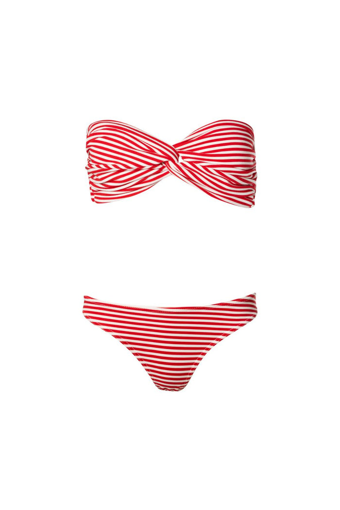 Marine striped bikini in white and red, Ancient Kallos