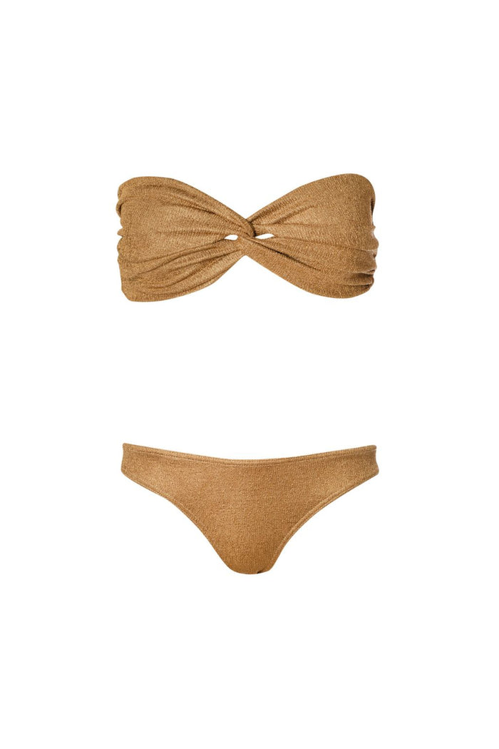 Asteria beach bikini in gold, Ancient Kallos