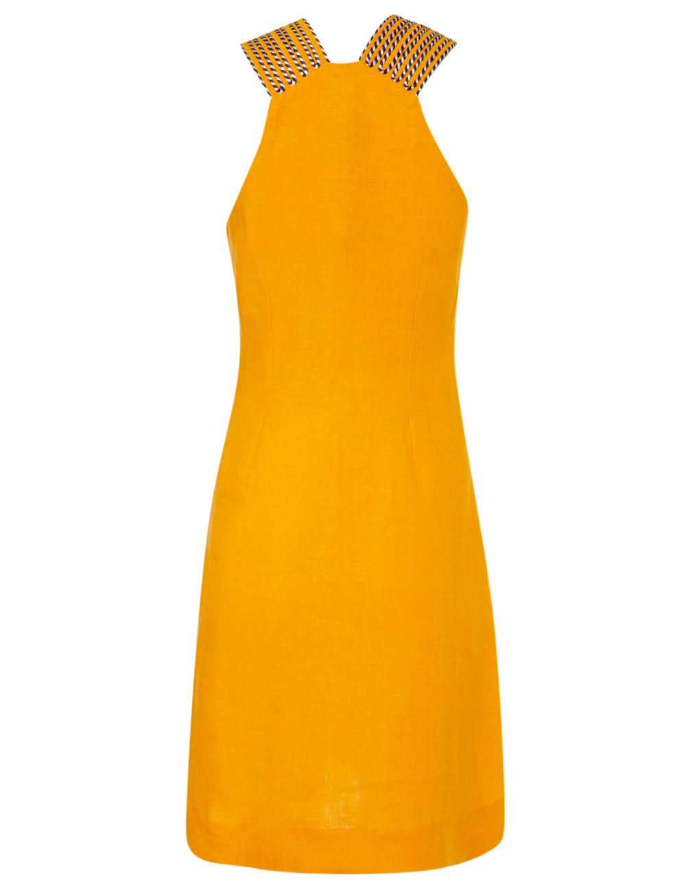 ARIADNI CORD EMBROIDERED LINEN MINI DRESS