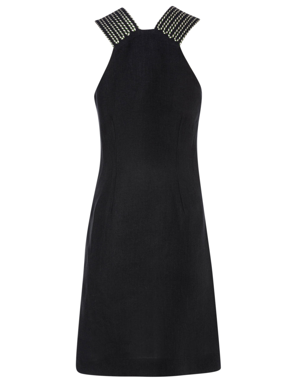 ARIADNI CORD EMBROIDERED LINEN MINI DRESS - WEB EXCLUSIVE