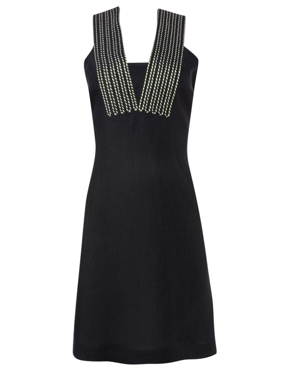 ARIADNI CORD EMBROIDERED LINEN MINI DRESS - WEB EXCLUSIVE