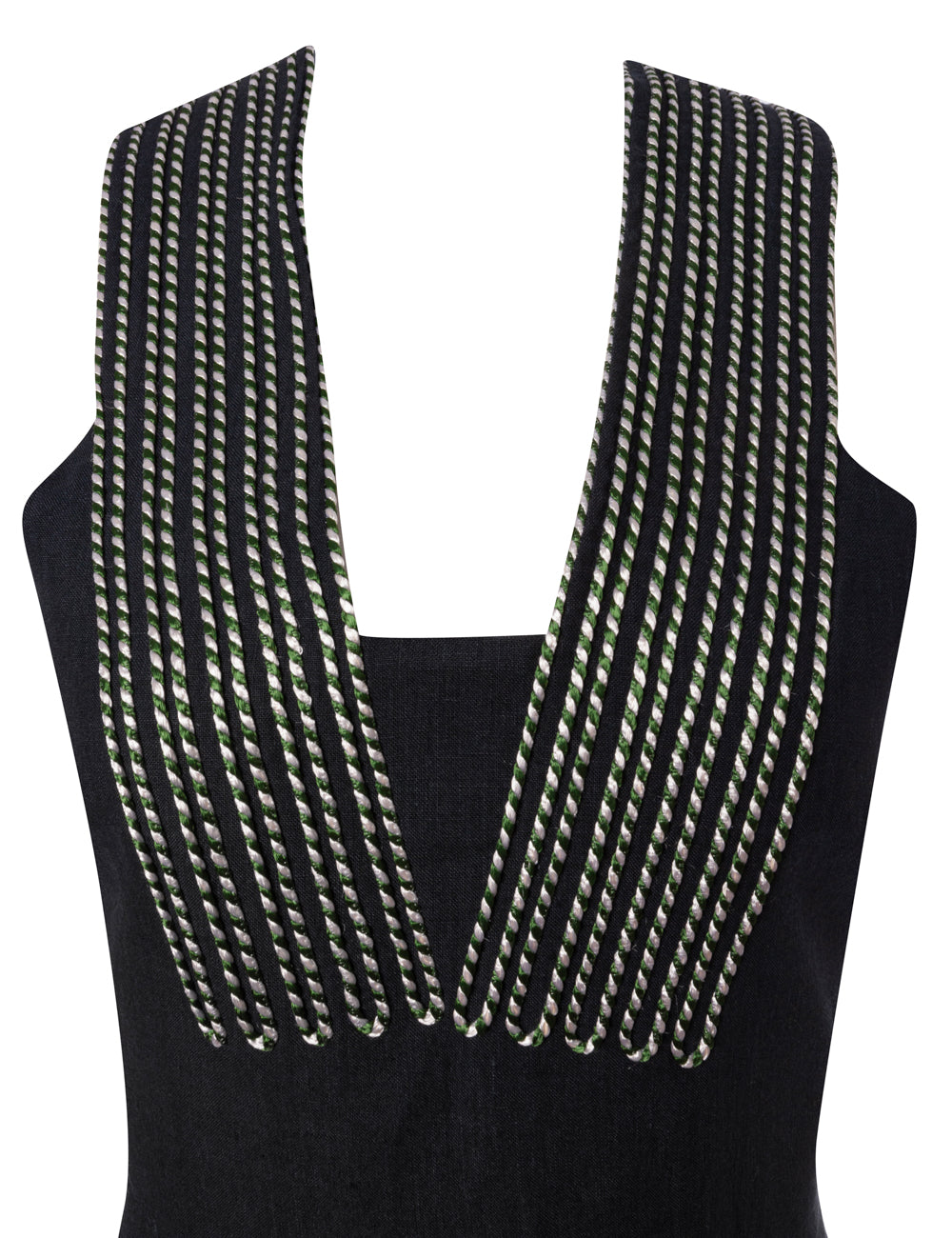 ARIADNI CORD EMBROIDERED LINEN MINI DRESS - WEB EXCLUSIVE