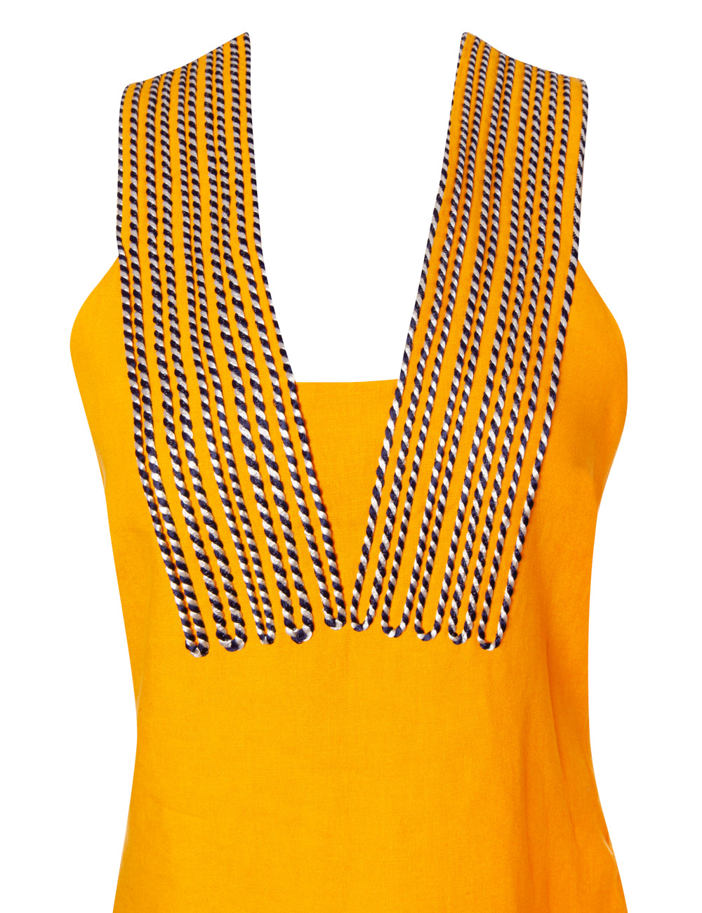 ARIADNI CORD EMBROIDERED LINEN MINI DRESS