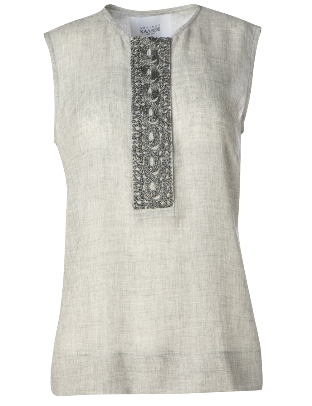 AMALIA WOOL TOP GREY