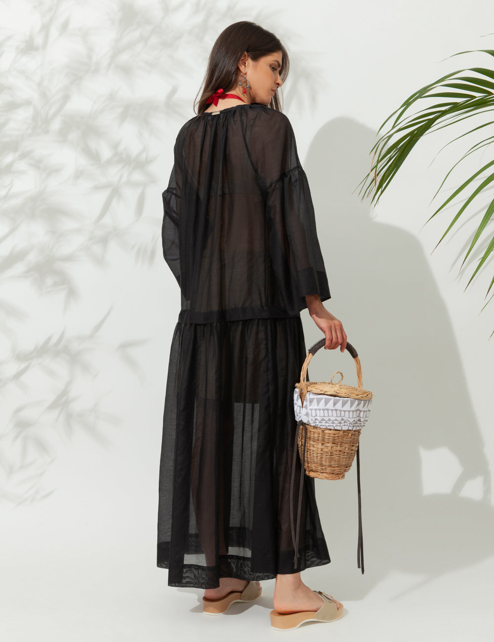 MESTA LONG KAFTAN WITH TASSELS