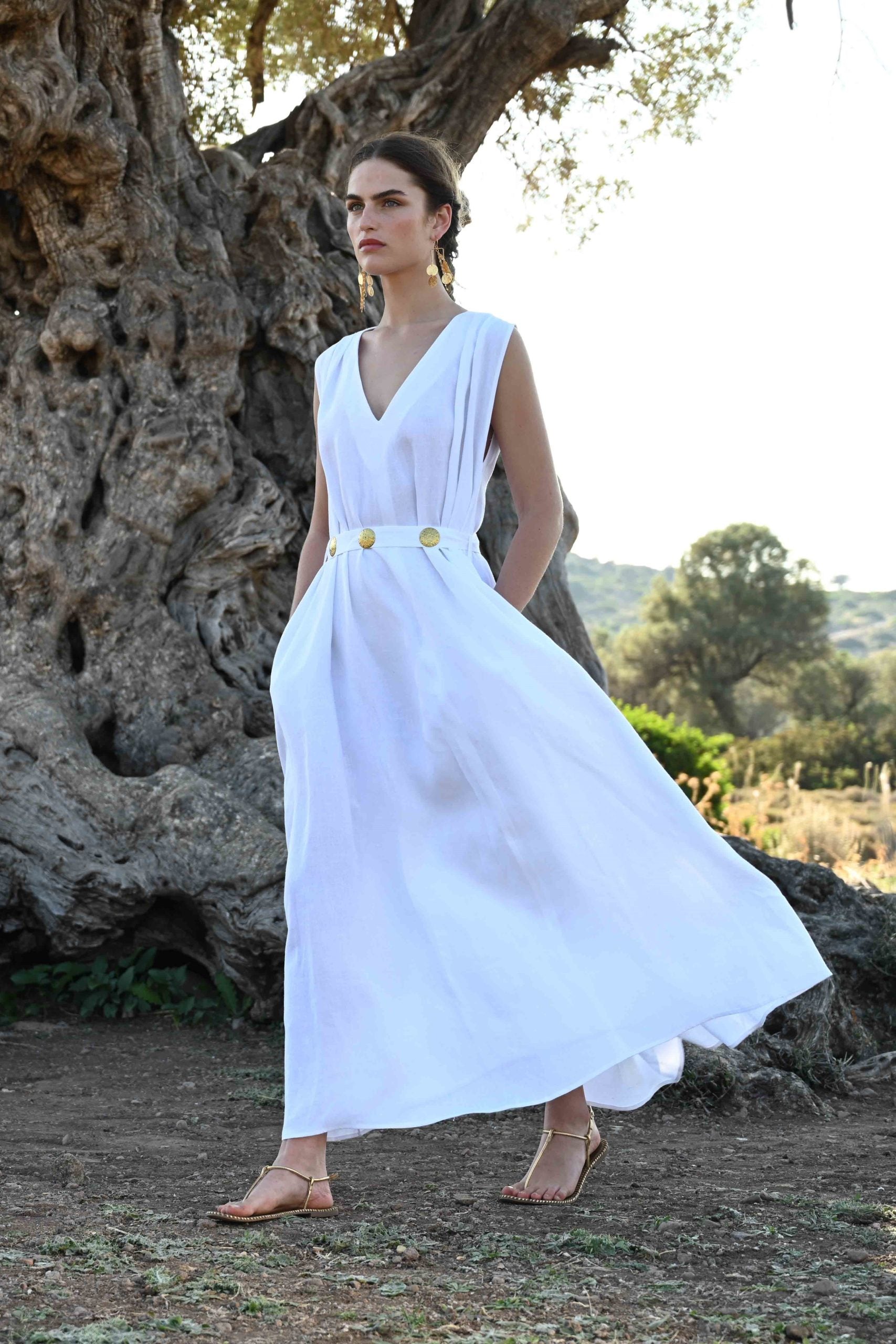 ELENI BELTED MAXI DRESS