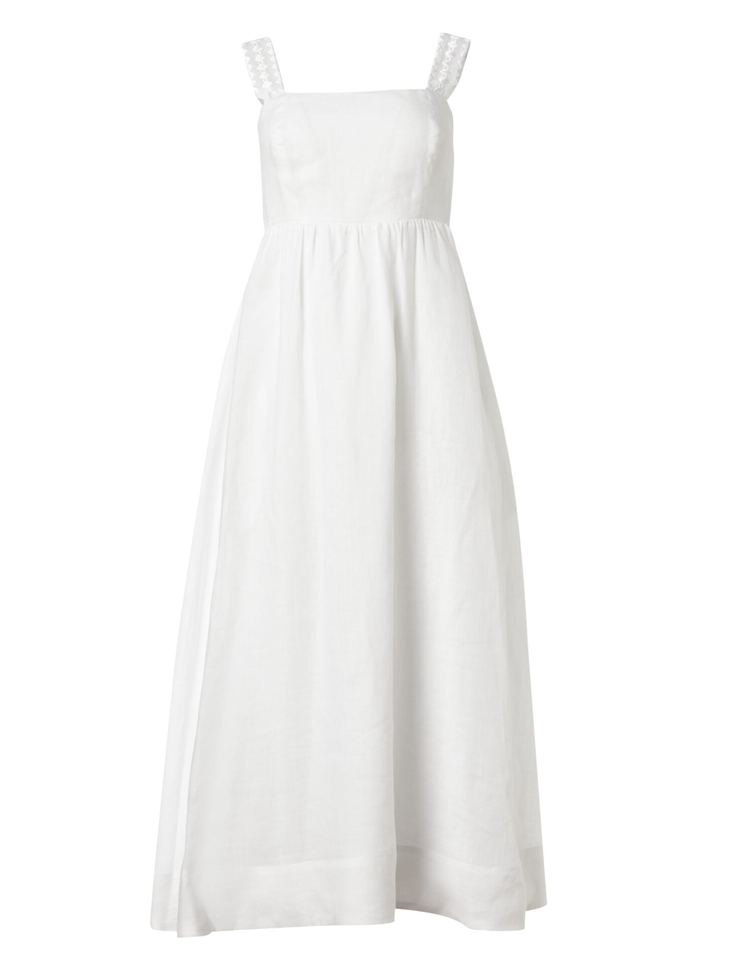 DALIA RAMIE EMBROIDERED LONG DRESS