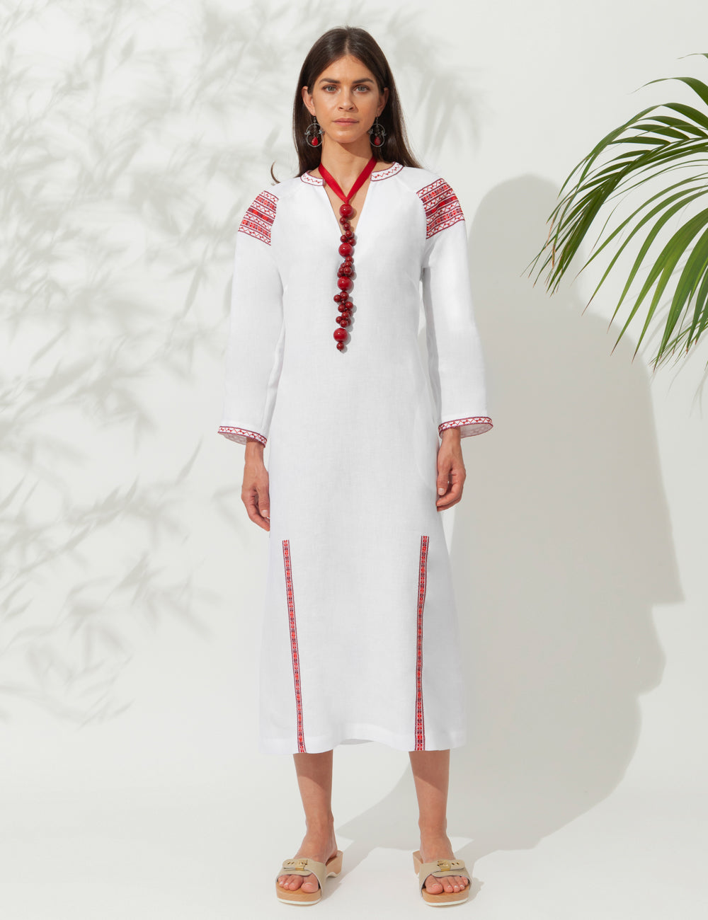 CHIOS EMBROIDERED MIDI KAFTAN