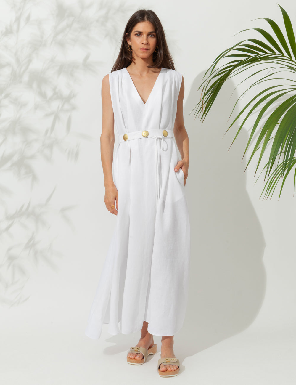 ELENI BELTED MAXI DRESS