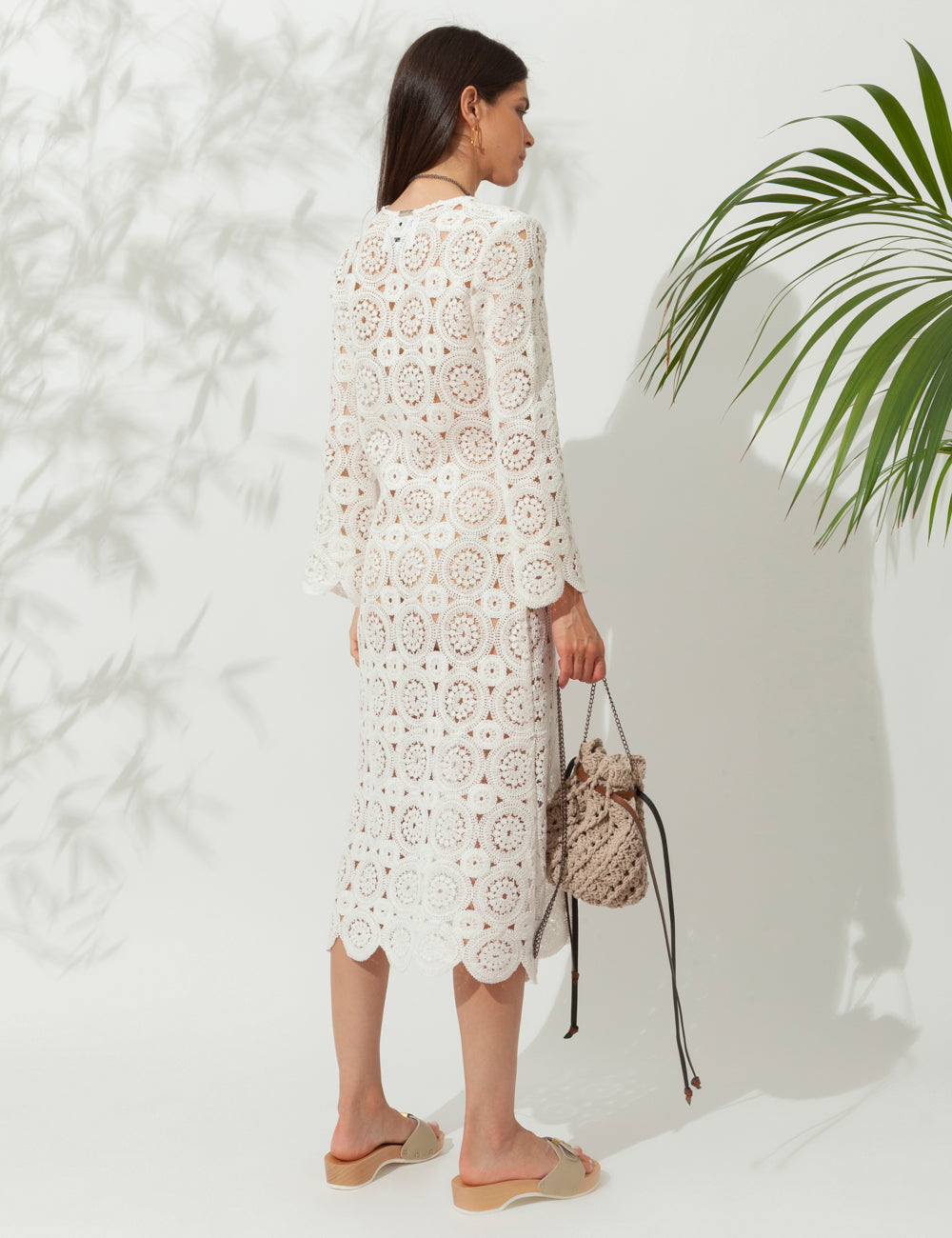 AVRA CROCHET MIDI DRESS