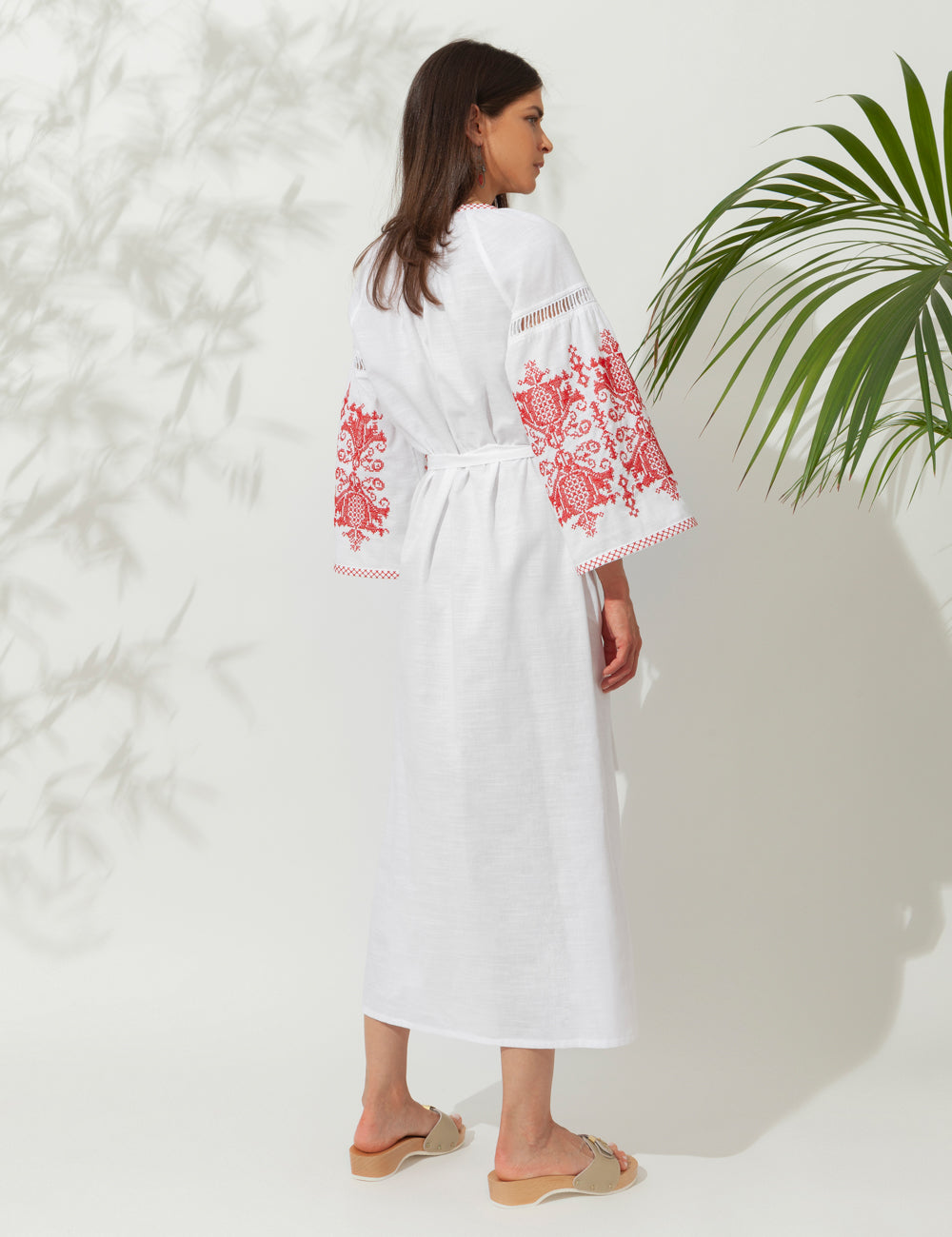 PENELOPE EMBROIDERED LONG KAFTAN