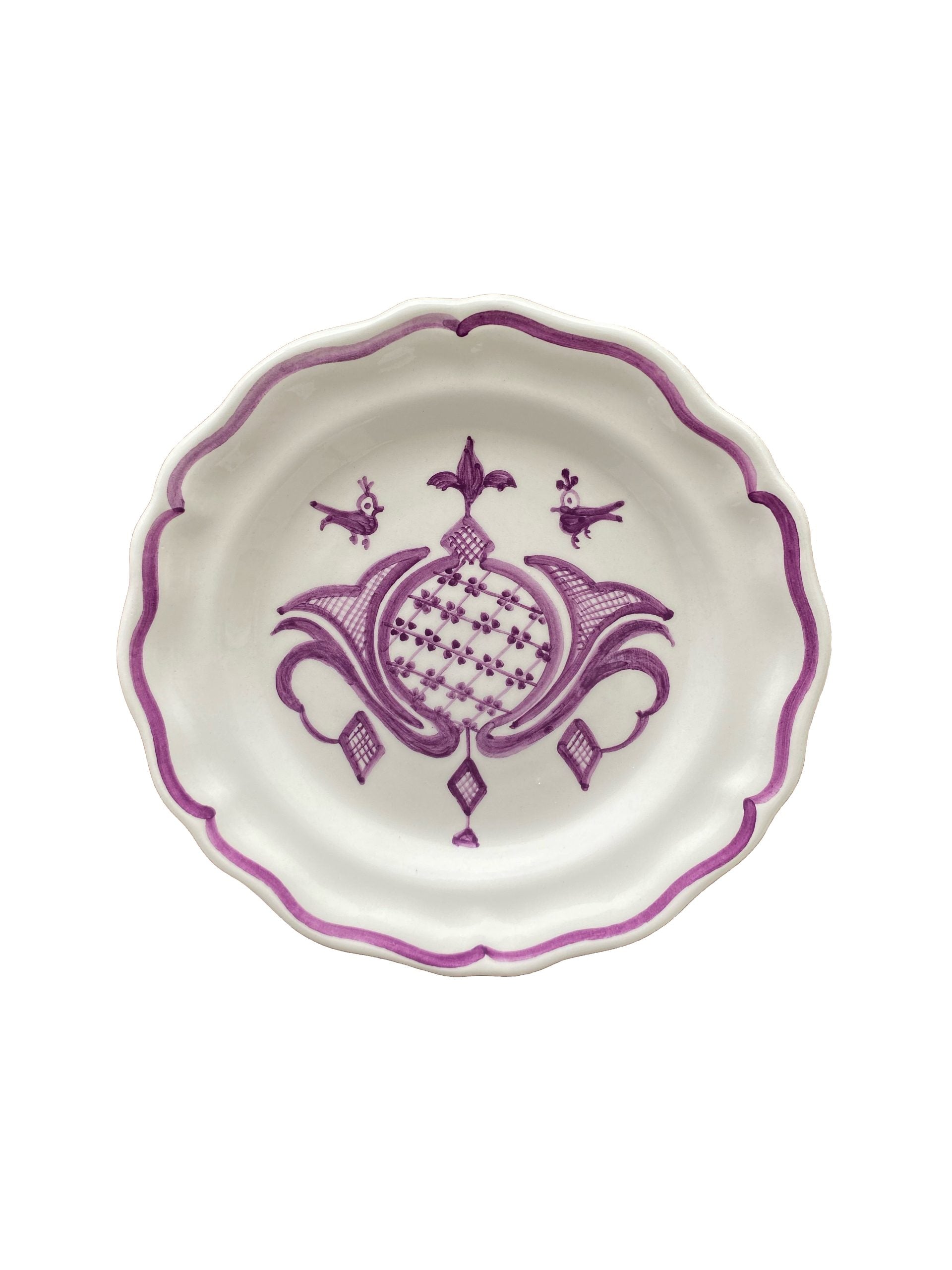 SET OF TWO SKYROS DESSERT PLATES LILAC