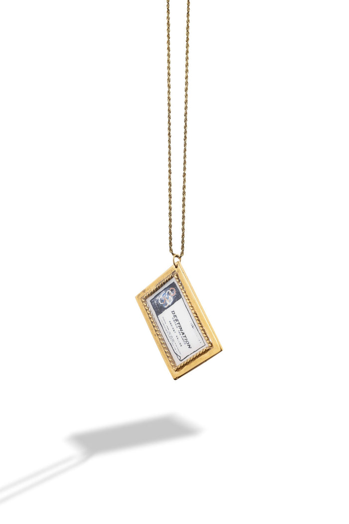 Mykonos ticket long necklace, Ancient Kallos