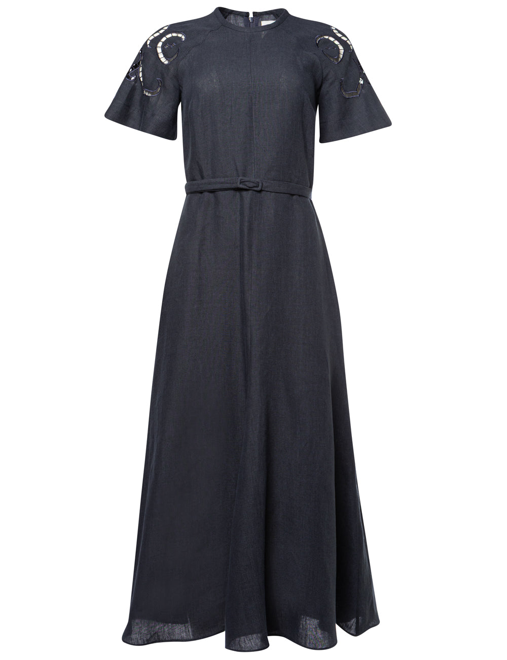 IPHIGENIA CUT EMBROIDERED MIDI DRESS - WEB EXCLUSIVE