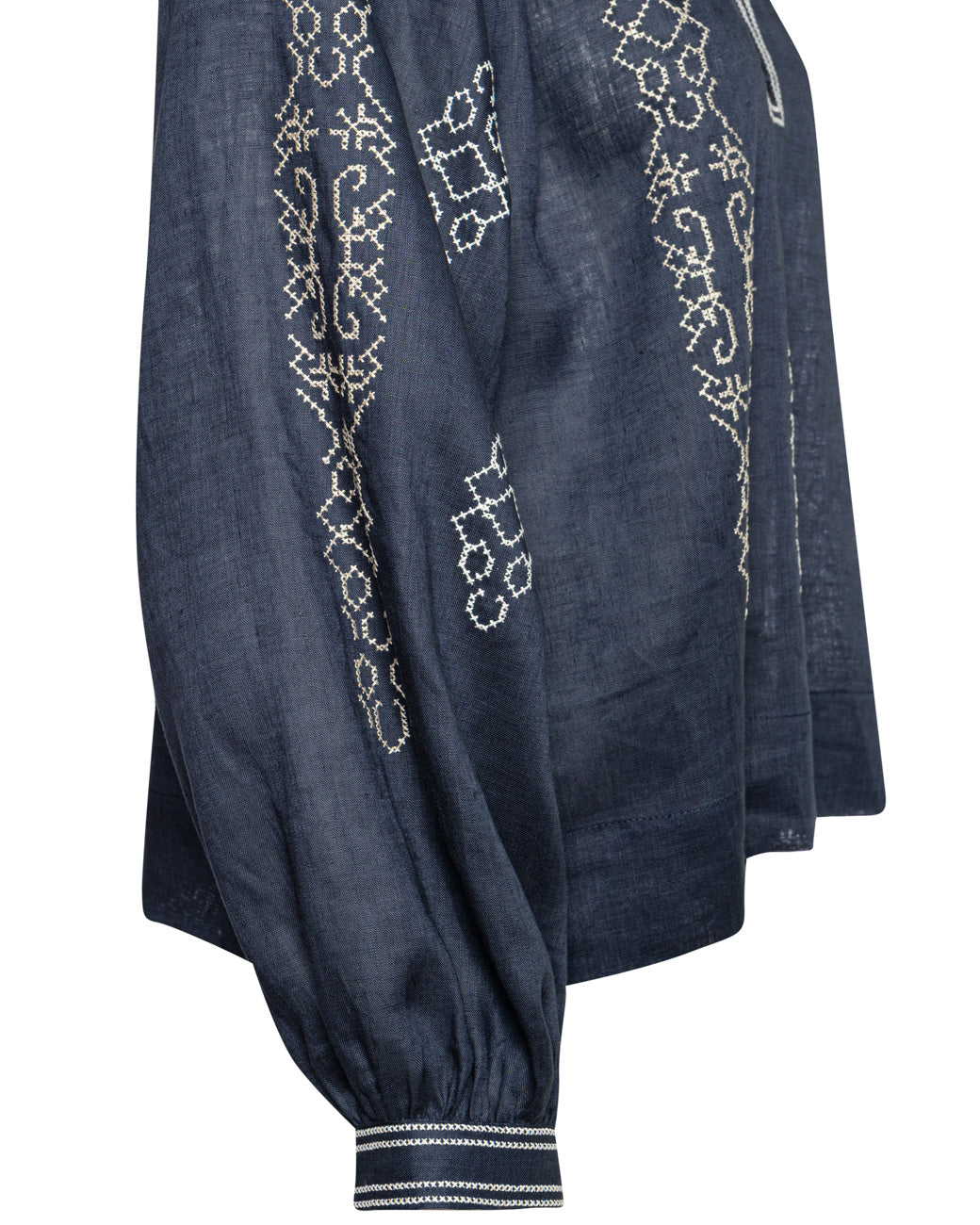 ARGINI EMBROIDERED LINEN BLOUSE