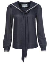 Navy blue - off white
