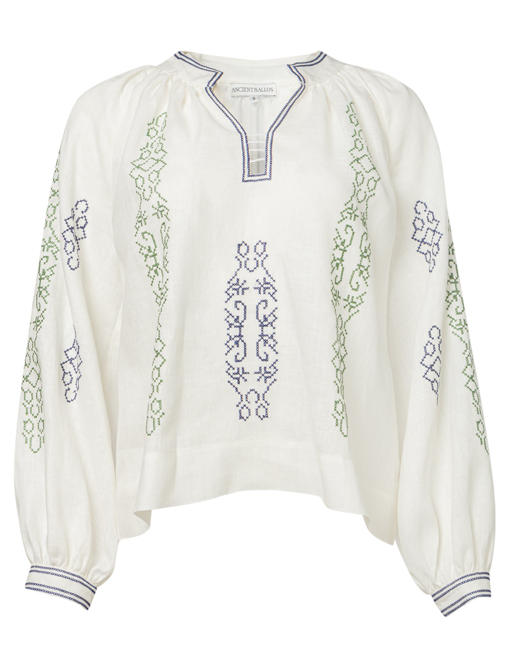ARGINI EMBROIDERED LINEN BLOUSE - WEB EXCLUSIVE
